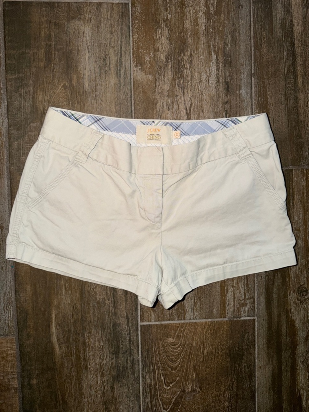 J. Crew Cream khaki Classic Twill Weathered & Broken in Chino Shorts